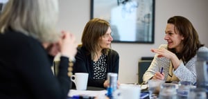 Some attendees talking at a Strengthify event