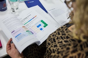 A delegate reviewing their strengths assessment.