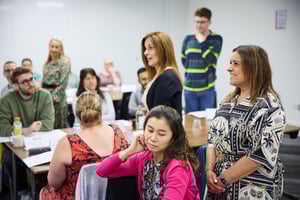 Cross-functional collaboration improving workplace communication, trust, and team relationships.